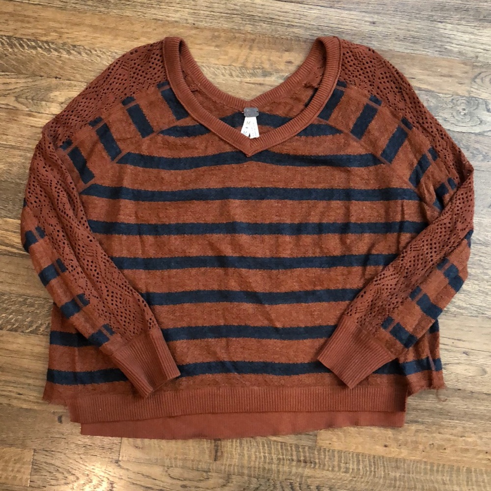 Free People Lightweight Striped Sweater